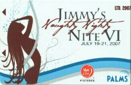 Palms Jimmy's Naughty Night VI Hotel Room Key