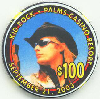 Palms Hotel Kid Rock 2003 $100 Casino Chip 