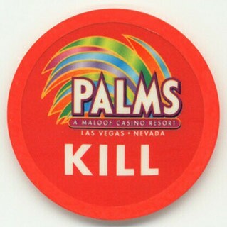 Palms Hotel Kill / Off Two Inch Clay Poker Button