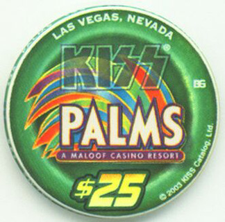 Las Vegas Palms Hotel Kiss Army $25 Casino Chip
