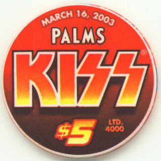 Palms Hotel Kiss $5 Casino Chip