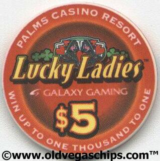 Palms Casino Lucky Ladies 2002 $5 Casino Chip