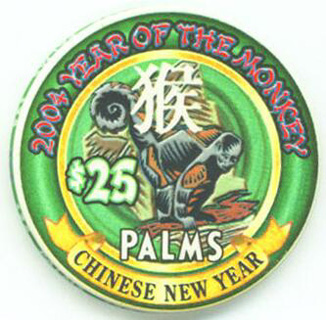 Palms Hotel Chinese Year of the Monkey $25 Casino Chip