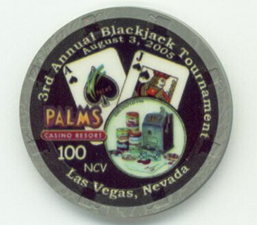 Palms Hotel BlackJack/Poker Tournament 2005 NCV $100 Casino Chip