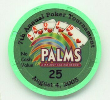 Las Vegas Palms Hotel Poker/BlackJack Tournament 2005 NCV $25 Casino Chip