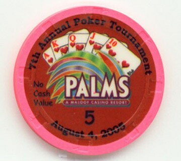 Palms Hotel Poker Tournament 2005 $5 Casino Poker Chip