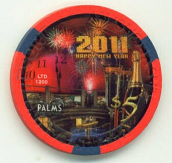 Palms Hotel New Year 2011 $5 Casino Chip