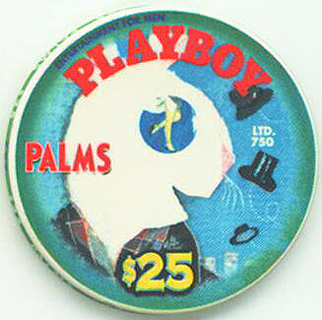 Palms Hotel Playboy Magazine Cover April 1954 $25 Casino Chip
