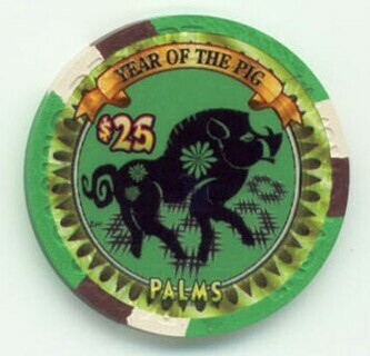 Palms Hotel Year of the Pig 2006 $25 Casino Chip 