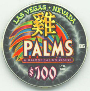 Las Vegas Palms Hotel Chinese New Year Rooster $100 Casino Chip
