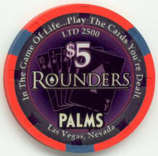 Palms Hotel Rounders $5 Casino Chip
