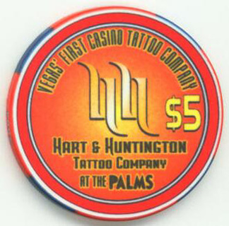 Palms Hotel Hart & Huntington Tattoo Co. $5 Casino Chip
