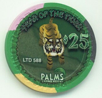 Palms Hotel Chinese New Year Tiger 2010 $25 Casino Chip