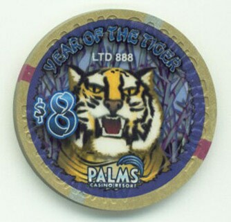 Palms Hotel Chinese New Year Tiger 2010 $8 Casino Chip