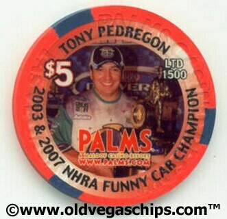 Palms Hotel Tony Pedregon 2008 $5 Casino Chip