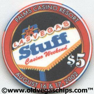 Las Vegas Palms Hotel Stuff Magazine 2002 $5 Casino Chip