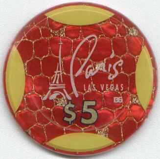 Paris Las Vegas French Roulette $5 Jeton