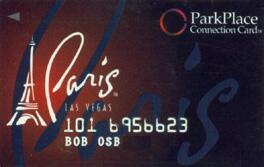 Paris Casino Park Place Slot Club Card
