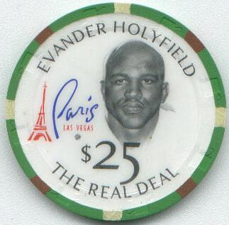 Paris Las Vegas Evander Holyfield $25 Casino Chip