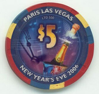 Paris Las Vegas New Year 2006 $5 Casino Chip