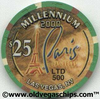 Paris Las Vegas Millennium $25 Casino Chip