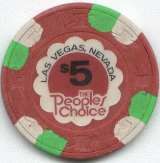 Las Vegas People's Choice Casino $5 Casino Chip