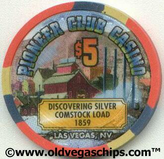 Pioneer Club Discovering Silver Comstock Load $5 Casino Chip