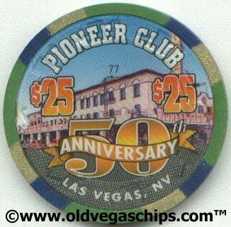 Pioneer Club 50th Anniversary $25 Casino Chip