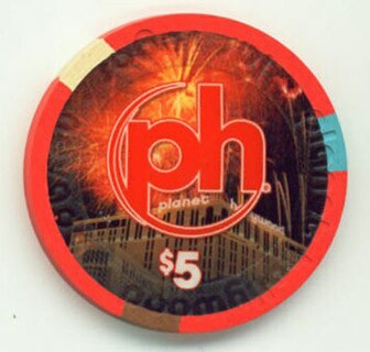 Planet Hollywood Happy New Year 2009 $5 Casino Chip