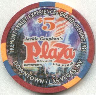 Las Vegas Jackie Gaughan's Plaza Fremont Street Experience $5 Casino Chip