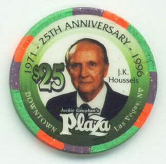 Las Vegas Jackie Gaughan's Plaza 25th Anniversary J.K. Houssels $25 Casino Chip