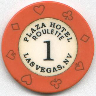 Las Vegas Jackie Gaughan's Plaza Orange Roulette Casino Chip
