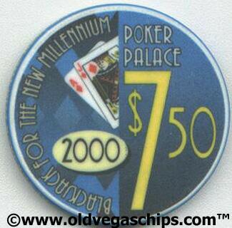 Las Vegas Poker Palace Millennium $7.50 Casino Chip