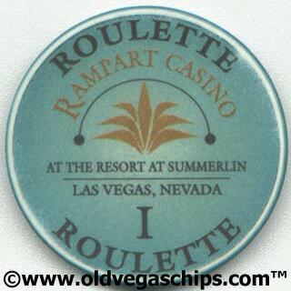 Rampart Casino Green Roulette Chip