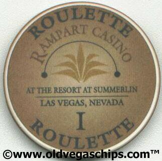 Rampart Casino Brown Roulette Chip