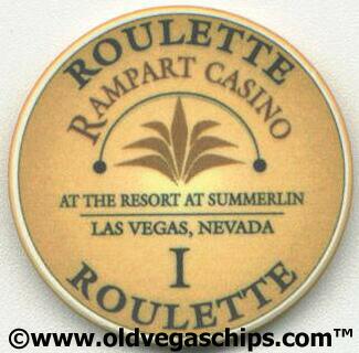 Rampart Casino Tan Roulette Chip