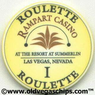 Rampart Casino Yellow Roulette Chip
