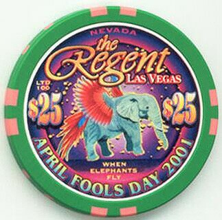 Las Vegas Regent Casino April Fool's Day 2001 $25 Casino Chip