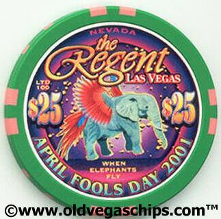 Las Vegas Regent April Fool's Day 2001 $25 Casino Chip 