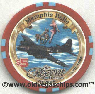 Regent WW2 Memphis Belle $5 Casino Chip