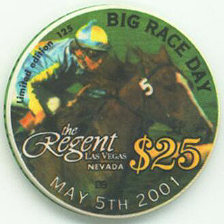 Las Vegas Regent Casino Kentucky Derby 2001 $25 Casino Chip