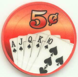 Royal Flush 5¢ Poker Chips