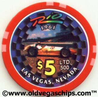 Las Vegas Rio Hotel AJ Foyt 1961 $5 Casino Chip