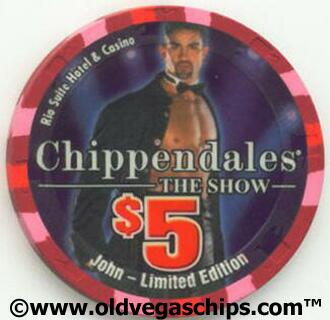 Las Vegas Rio Hotel Chippendales $5 Casino Chip