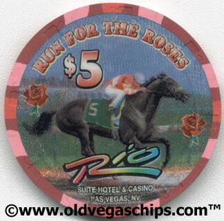 Las Vegas Rio Kentucky Derby 2002 $5 Casino Chip