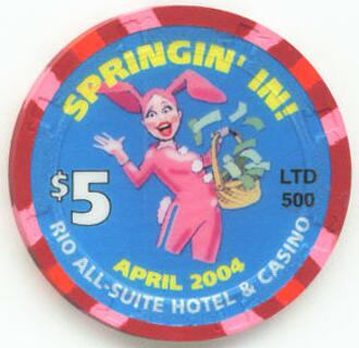 Rio Springin' In Easter 2004 $5 Casino Chip