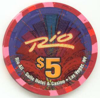 Las Vegas Rio Hotel Ronn Lucas 2004 $5 Casino Chip