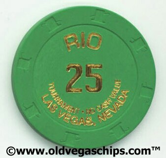 Las Vegas Rio Hotel $25 Poker Tournament Casino Chip