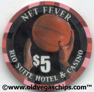 Las Vegas Rio March Madness Basketball $5 Casino Chips