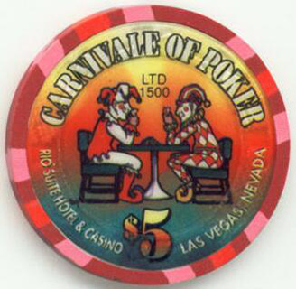 Las Vegas Rio Hotel Carnivale of Poker $5 Casino Chip